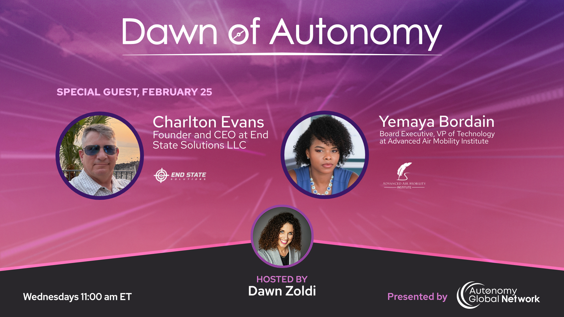 Yemaya Bordain, Advanced Air Mobility Institute & Charlton Evans, End State Solutions | Dawn of Autonomy | Episode 110