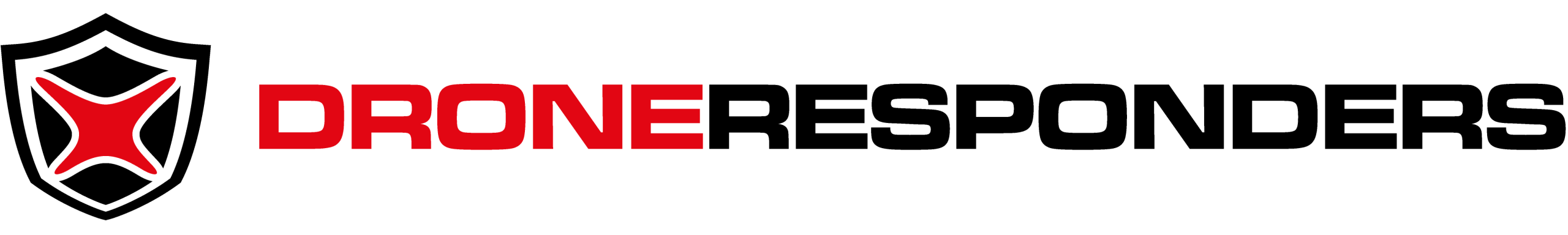 Drone logo: red star-like icon to the left of the bold red word 'DRONE' on a dark background.