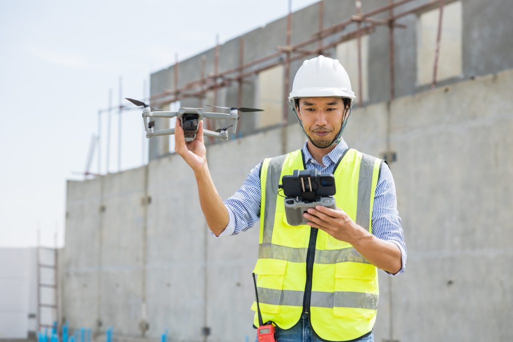 Drone inspections improve safety and efficiency on construction sites.
