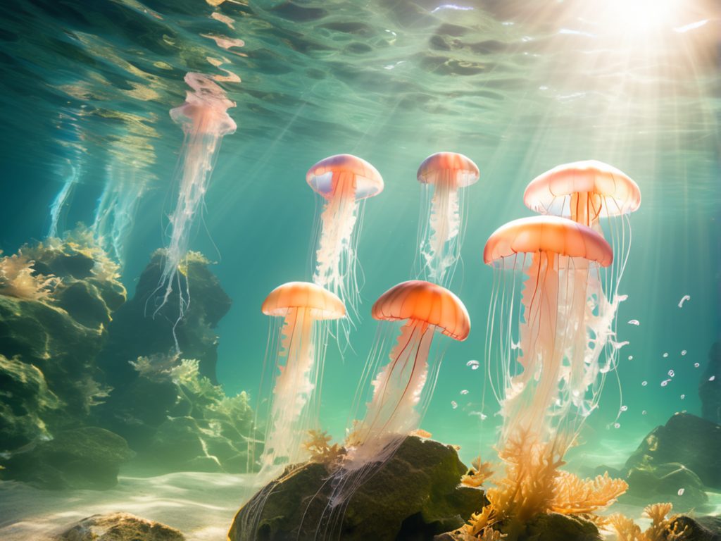 Drone swarms now mimic jellyfish with a "mother drone" as the head and smaller autonomous drones that trail behind like coordinated tentacles.