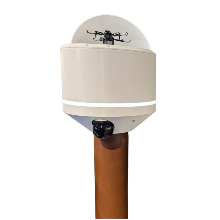 The GALE System mounted atop a utility pole.